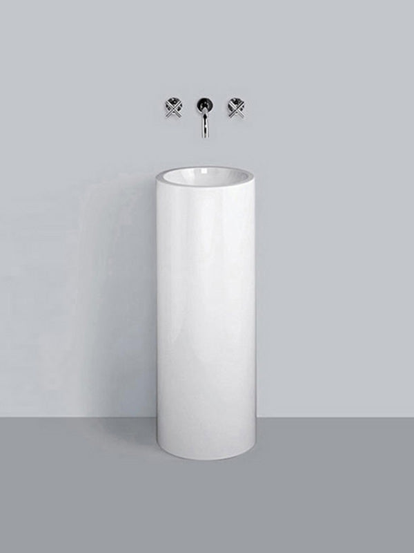 Floorstanding washstand, wall-mounted