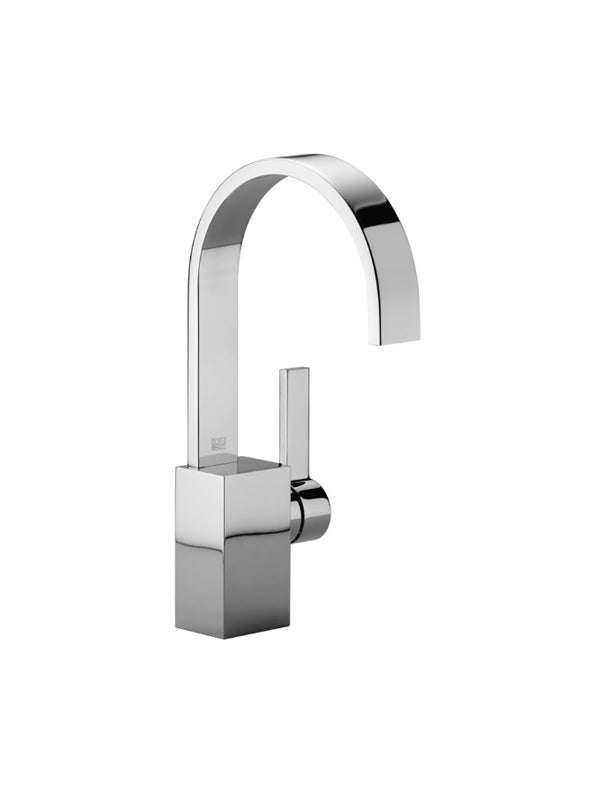 Single-lever basin mixer without pop-up waste