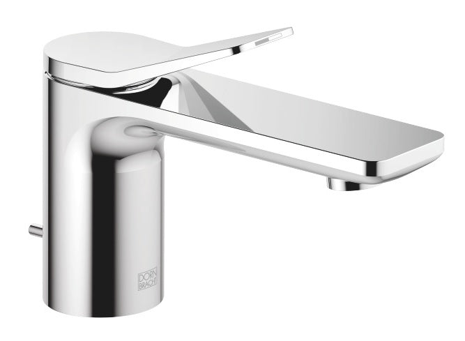 Single-lever basin mixer with pop-up waste