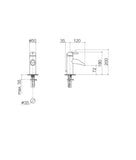 Single-lever basin mixer with pop-up waste