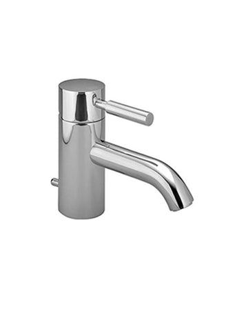 Single-lever basin mixer with pop-up waste