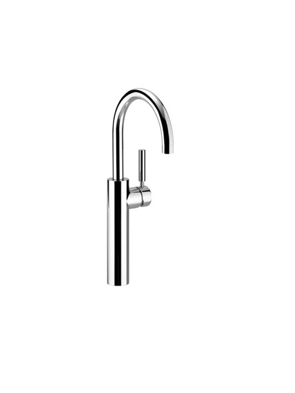 Single-lever basin mixer with raised base, 200mm projection