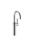 Single-lever basin mixer with raised base, 200mm projection