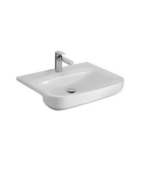 Semi-recessed washbasin, 555 x 450mm