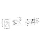 Wall-mounted, washdown WC set