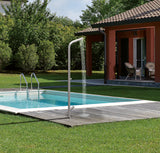 Outdoor/indoor floor mounted shower column