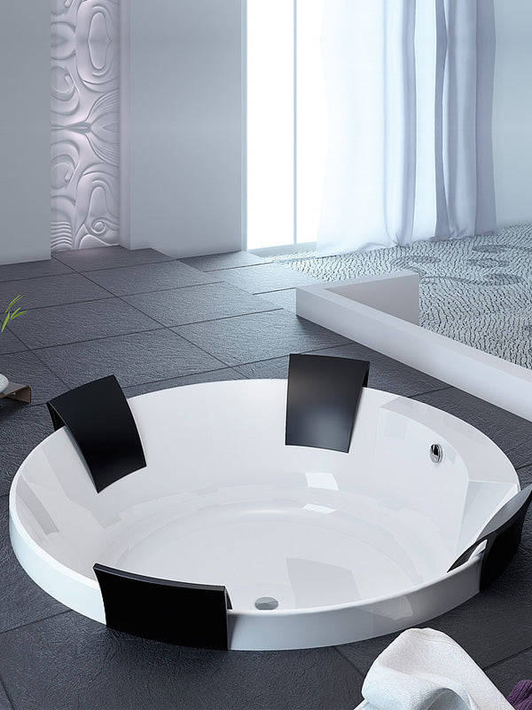 Built-in bathtub, 1800mm ø, round