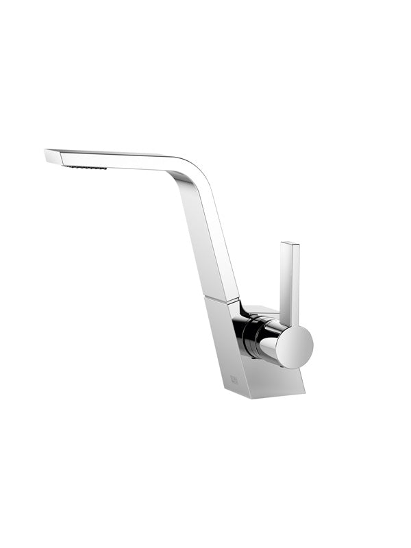 Single-lever basin mixer without pop-up waste