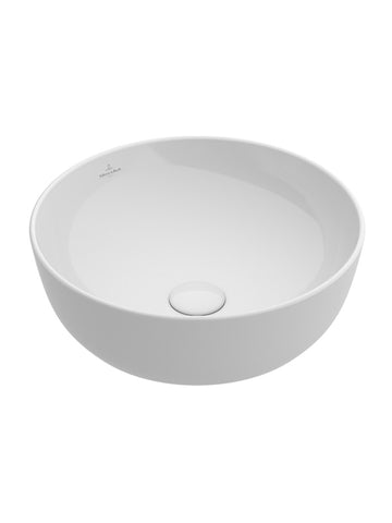 Surface-mounted washbasin, round
