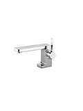 Single-lever basin mixer without pop-up waste